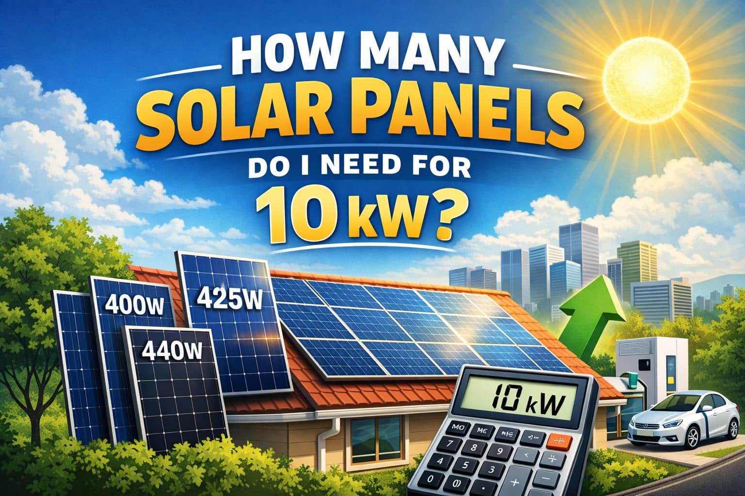 How many solar panels do I need for 10 kW?